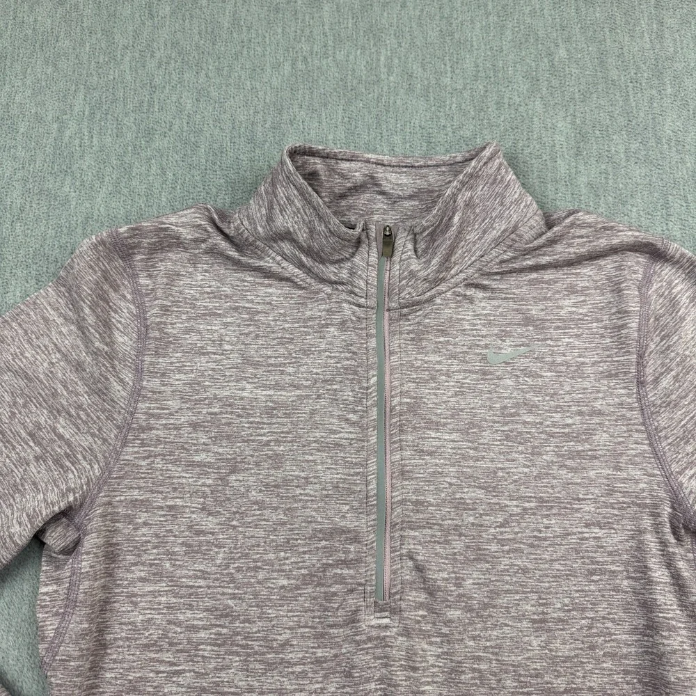 Nike Pullover Womens XS Purple Running Collar Top Zip Dri-Fit Running Gym 904900